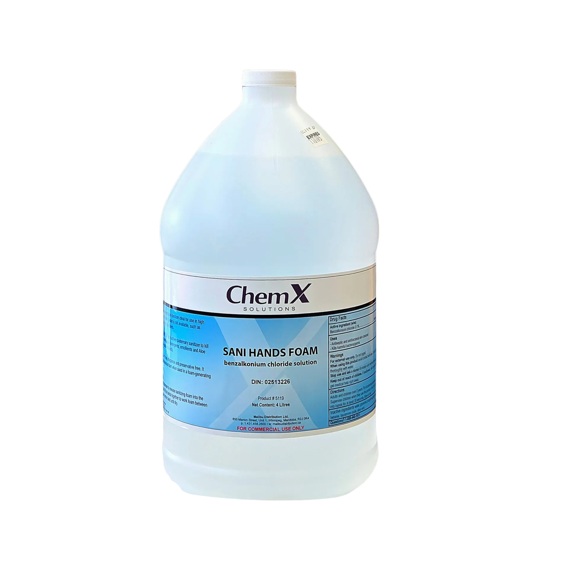 ChemX Sani Hands Foam (Foam Hand Sanitizer) 4L | www.malibudistribution.ca